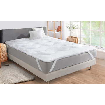 Surmatelas 1000 gsm plumes d'oie anti acariens