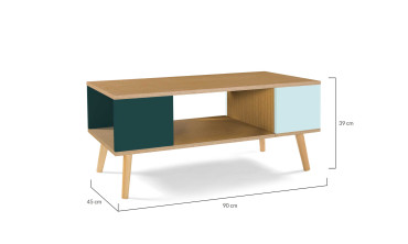 Table basse aria - vert clair / fonce