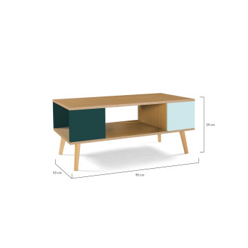 Table basse aria - vert clair / fonce