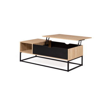 Table basse relevable Memphis avec rangements