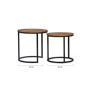 Table basse ronde gigogne Elize