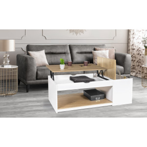 Table basse relevable + coffre Elina