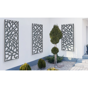 Panneaux décoratifs universels 100x50cm Ubud gris – lot de 3