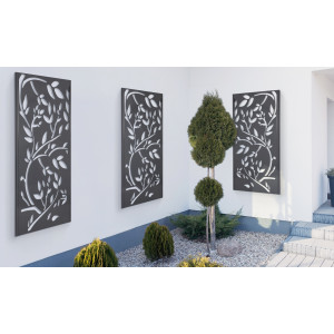 Panneaux décoratifs universels 100x50cm Lis gris – lot de 3