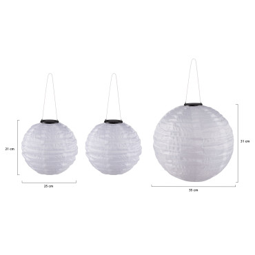 Lampion solaire - lot de 3