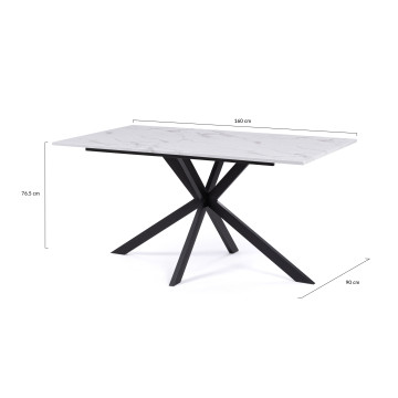 Table repas Glam 160cm