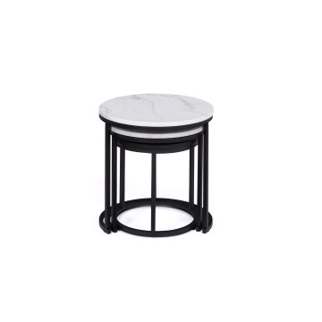 Tables basses rondes gigognes Glam - lot de 3