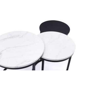 Tables basses rondes gigognes Glam - lot de 3