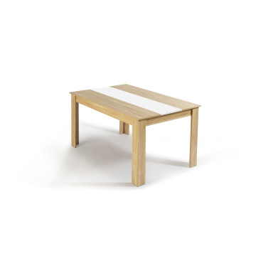 Table repas Gloria Bois/Blanc