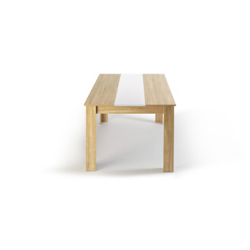 Table repas Gloria Bois/Blanc