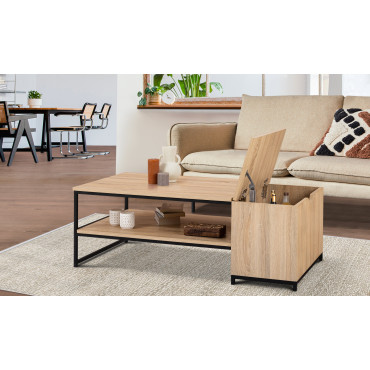 Table basse avec coffre latéral Memphis