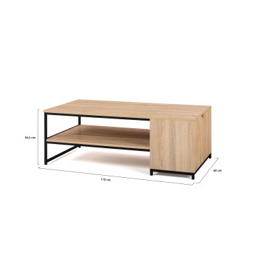 Table basse avec coffre latéral Memphis