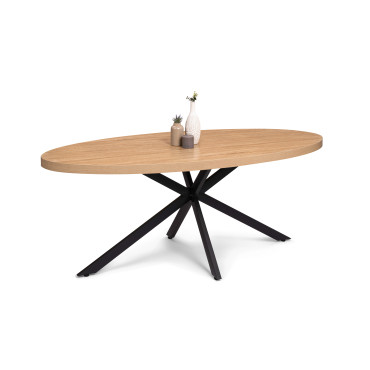 Table repas ovale pieds spider