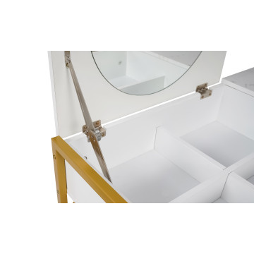 Coiffeuse Glam miroir rabattable avec tabouret