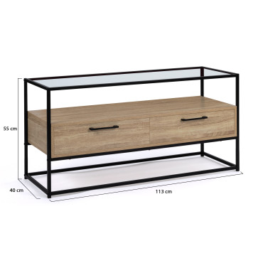 Meuble TV Siena 2 tiroirs L113cm