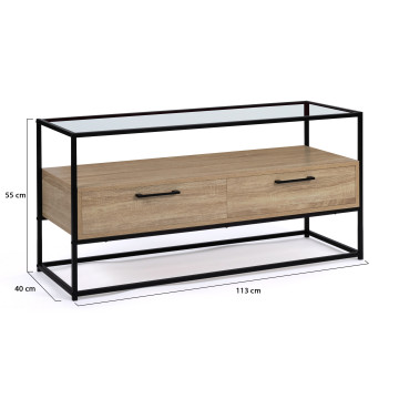 Meuble TV Siena 2 tiroirs L113cm