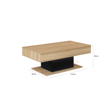 Table basse Tania avec plateau relevable