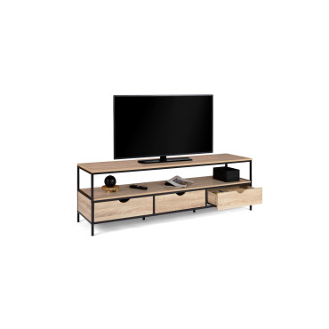 Meuble TV Memphis 3 tiroirs L160cm