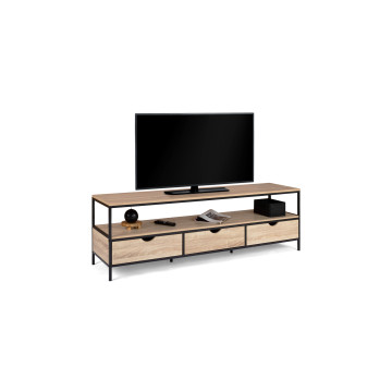 Meuble TV Memphis 3 tiroirs L160cm