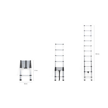 Echelle télescopique en aluminium 320cm