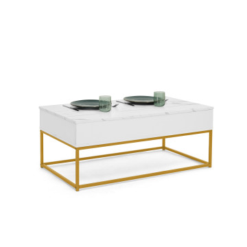 Table basse Glam avec plateau relevable