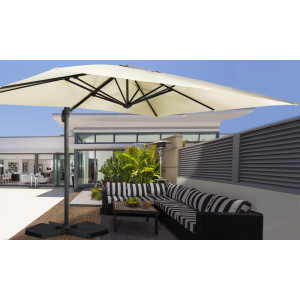 Parasol Sombra 360° rectangle avec housse de protection