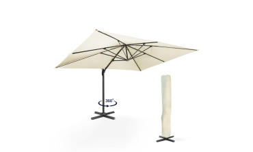 Parasol Sombra 360° rectangle avec housse de protection