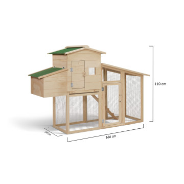 Poulailler en bois Gelina avec pondoir intégré
