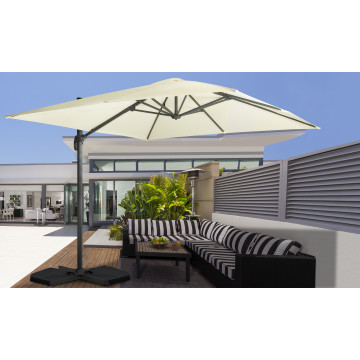 Parasol Sombra 360° carré avec housse de protection