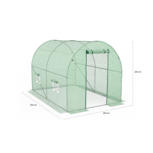 Serre tunnel verte 3x2m