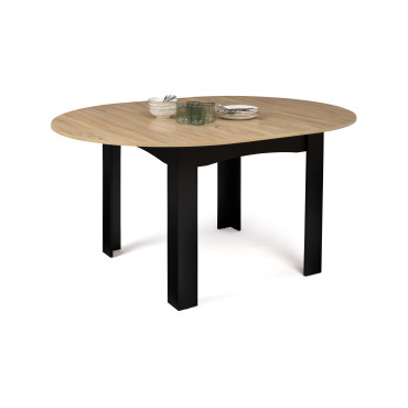 Table à manger extensible ronde Dina