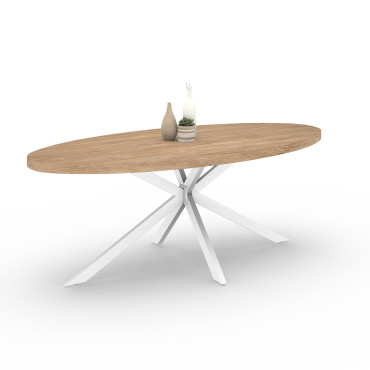 Table repas ovale pieds spider