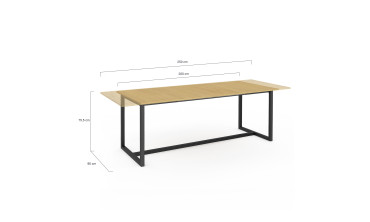 Table à manger extensible Memphis 200-250 cm