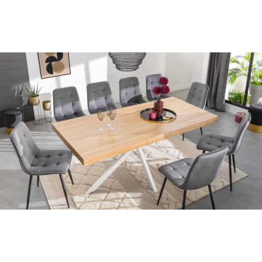 Table repas extensible pieds spider extensible