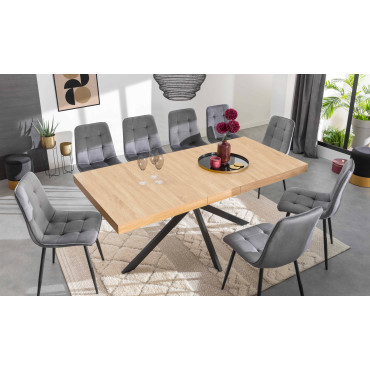 Table repas extensible pieds spider extensible