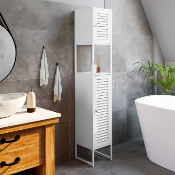 Colonne pour salle de bain Emma avec portes persiennes