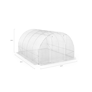 Serre tunnel blanche 3x4m toutes saisons