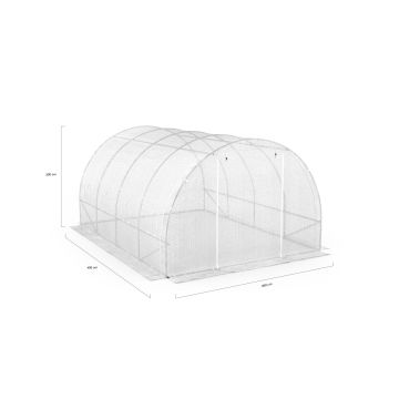 Serre tunnel blanche 3x4m toutes saisons