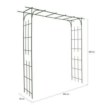 Arche de jardin rectangulaire 200cm