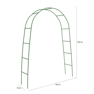 Arches de jardin arrondies 235cm - lot de 2