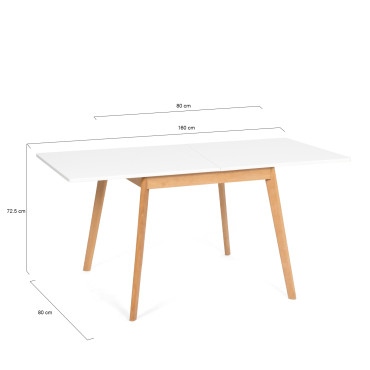 Table repas scandinave pliable