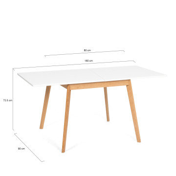 Table repas scandinave pliable