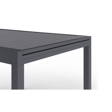 Salon de jardin extensible 8 places en polywood gris