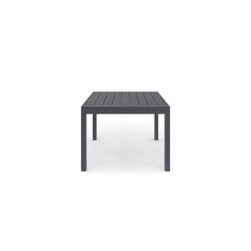 Salon de jardin extensible 8 places en polywood gris