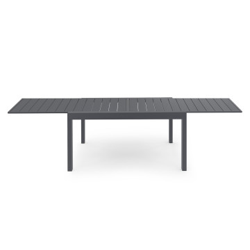 Salon de jardin extensible 12 places en polywood gris