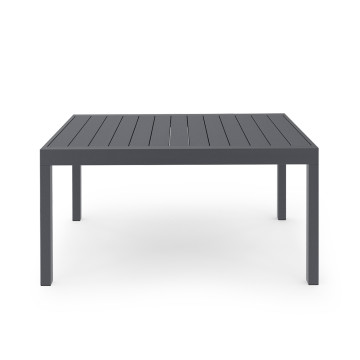 Salon de jardin extensible 12 places en polywood gris