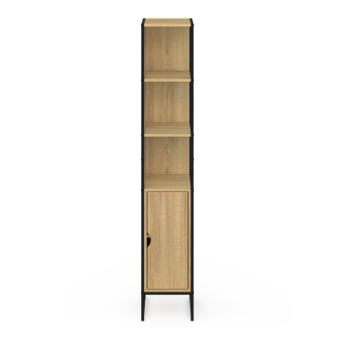 Colonne de salle de bain Memphis 1 porte avec miroir 170cm