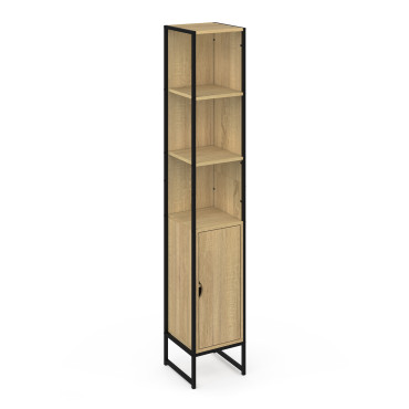 Colonne de salle de bain Memphis 1 porte avec miroir 170cm