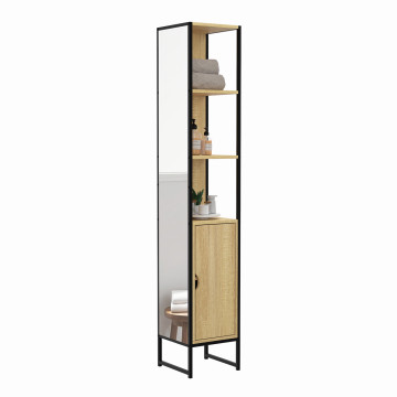 Colonne de salle de bain Memphis 1 porte avec miroir 170cm