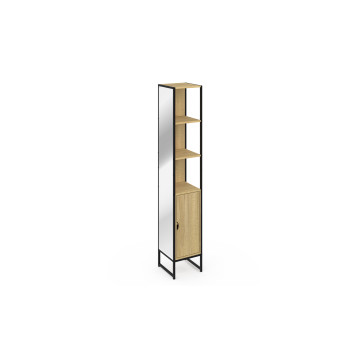 Colonne de salle de bain Memphis 1 porte avec miroir 170cm